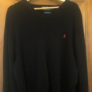 Vneck sweater Pima cotton xxl navy sweater.